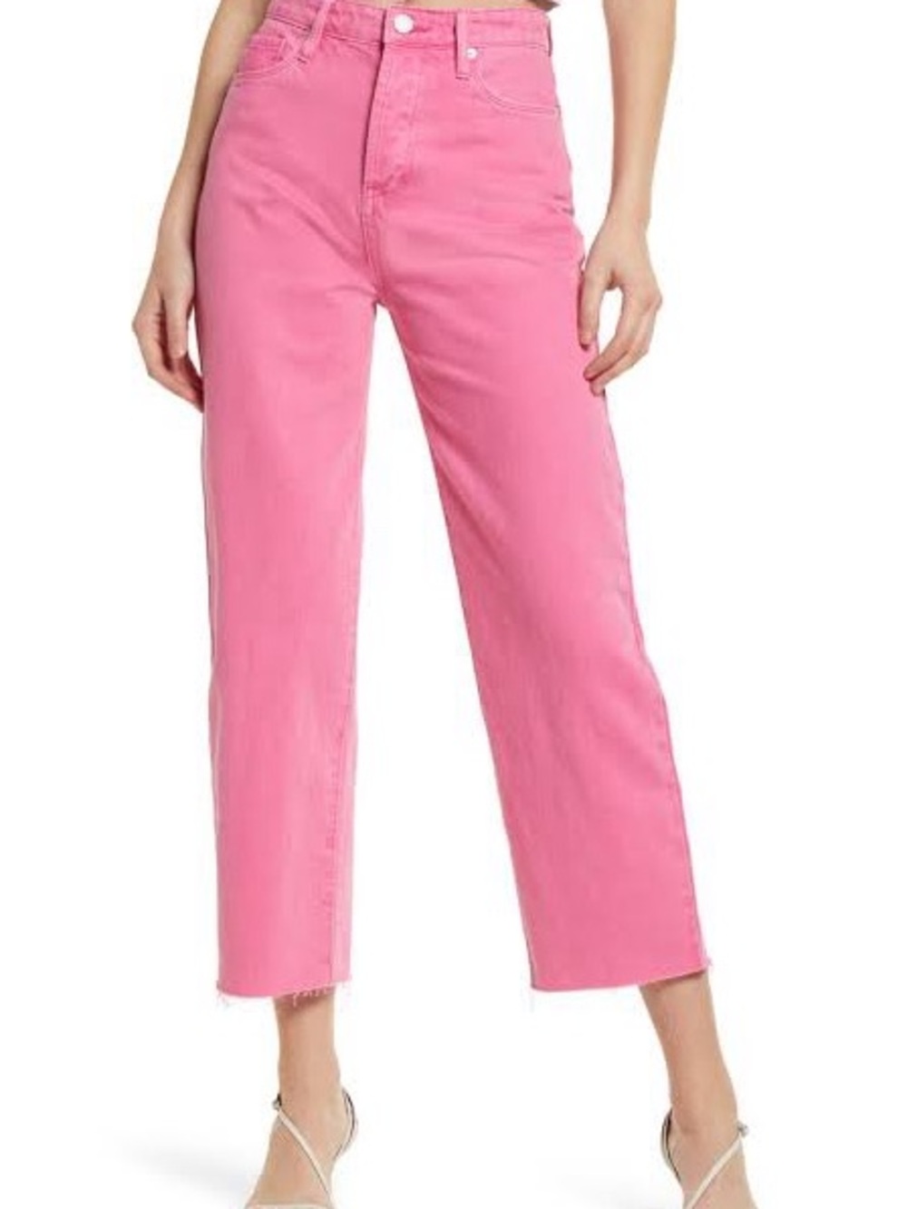 Blank NYC Baxter Ribcage Straight Leg Size 25 Pink